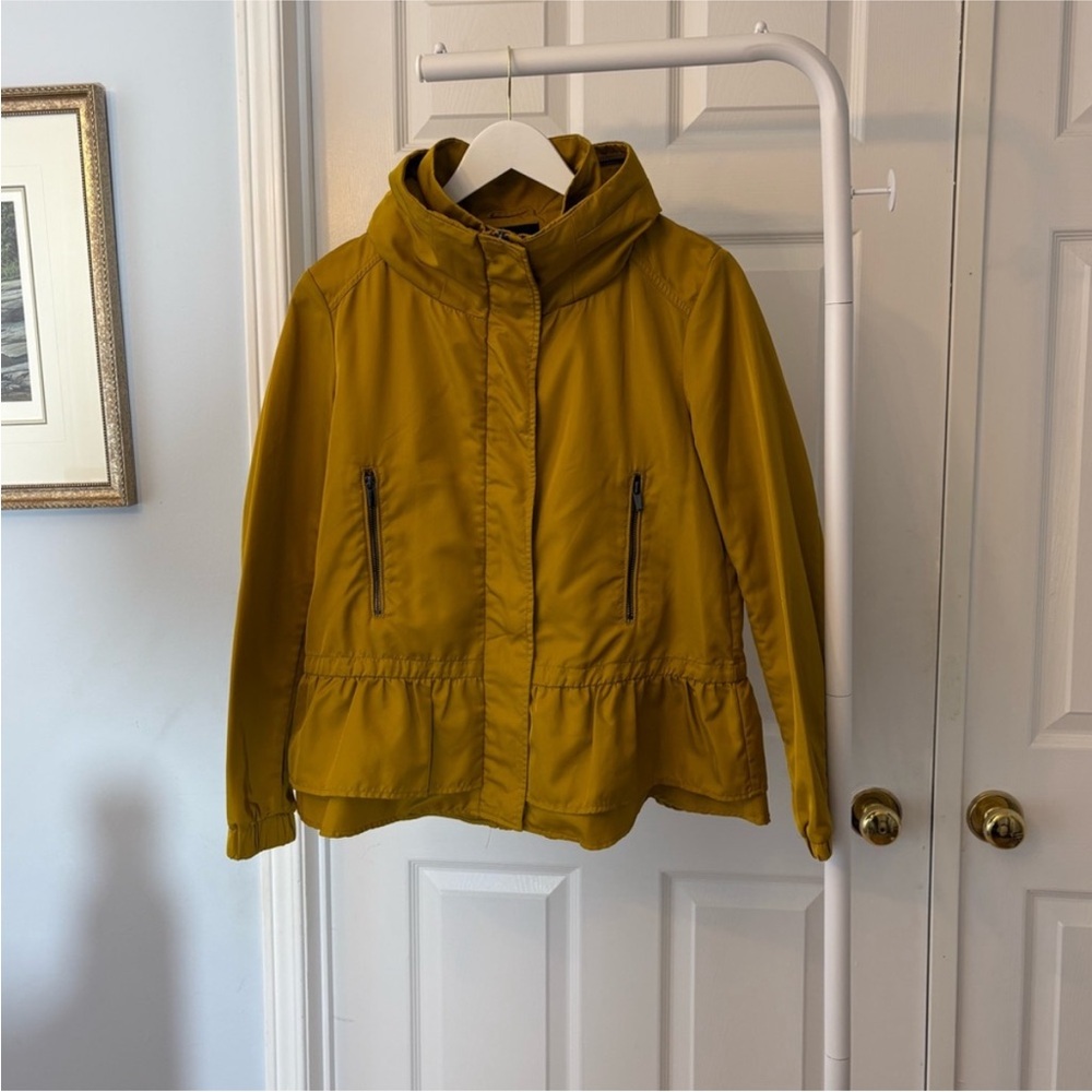 Zara Yellow Peplum Utility Jacket Size Small - Picture 7 of 12